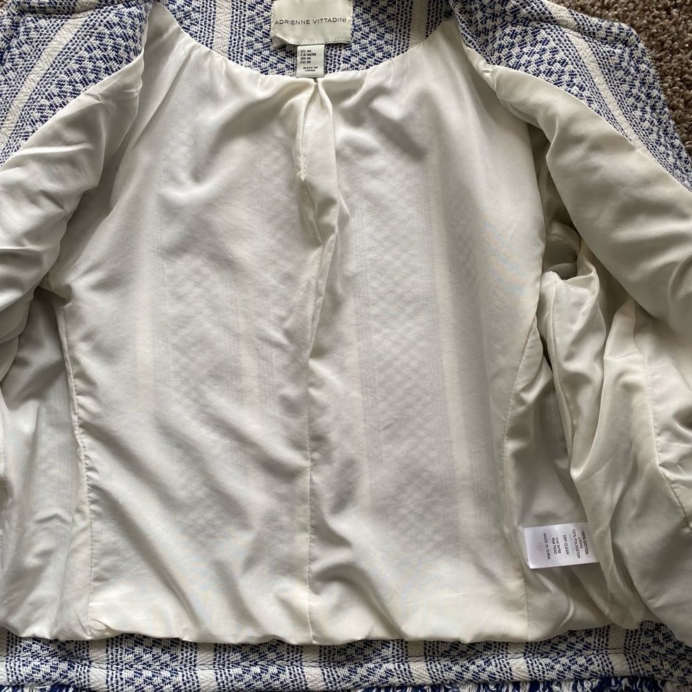 💼Like New Adrienne Vittadini Tweed Blazer, Long Sleeve, Full Zip - Picture 7 of 10